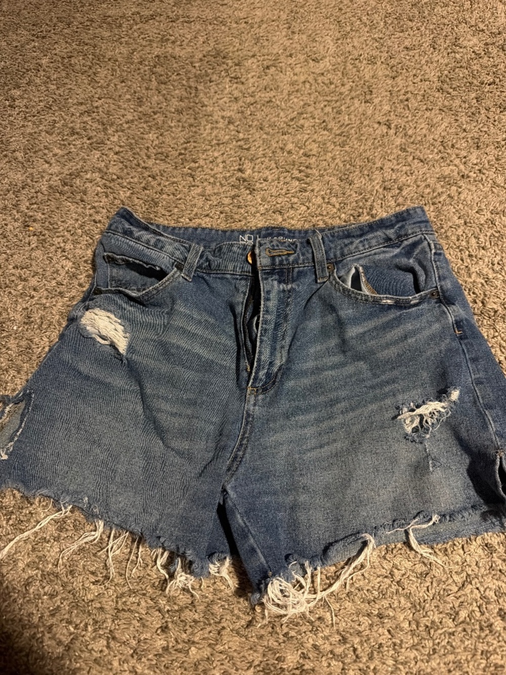 Distressed Jean shorts